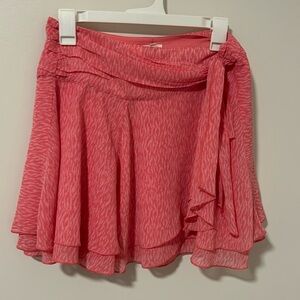 NWT Aerie Barbie Pink Chiffon Wrap Skirt Feminine Girly Size Medium